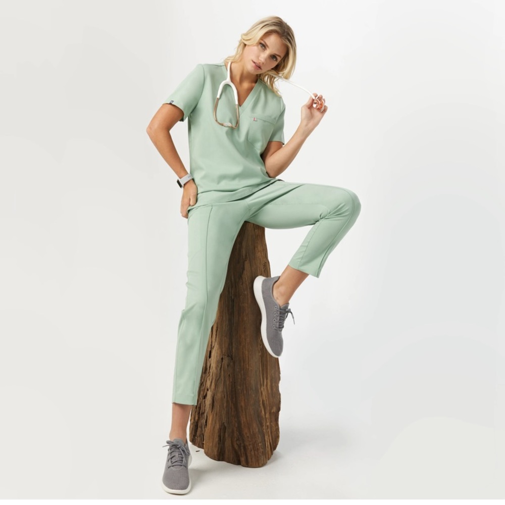 Mediclo Sage Green Scrub Top